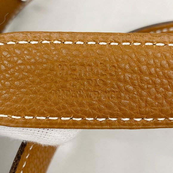 Hermes Belt Constance □F Engraved Ardennes Box Calf Natural Black Men Women - Picture 3 of 7